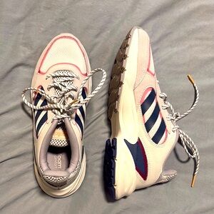 Adidas Sneakers with Pink and Navy Accents